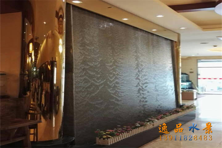 饭店石材流水墙景观