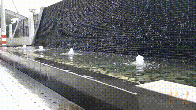公司院子定制流水水幕墙效果|庭院水景墙案例视频